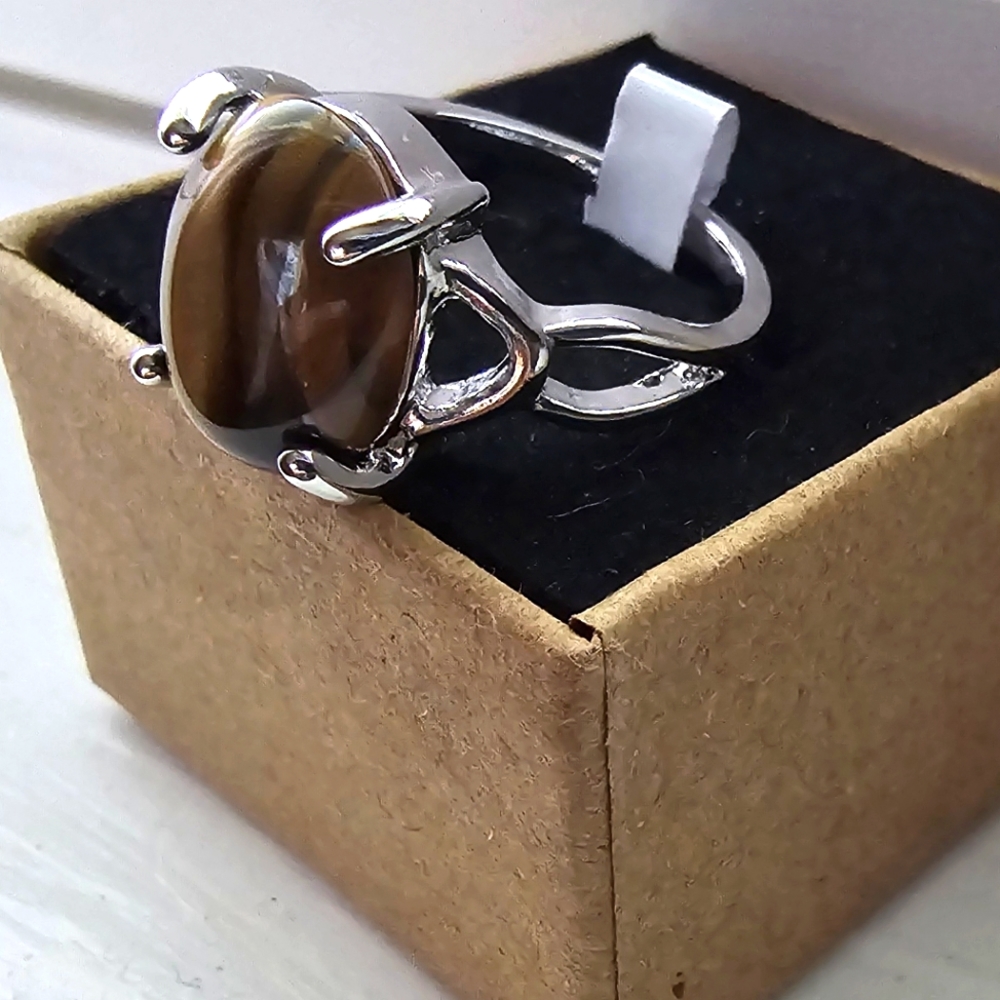 Tiger's Eye Ring, size 7